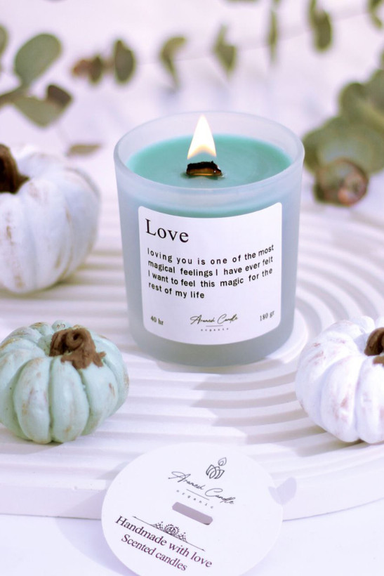 شمع لاو رنگی فیروزهای